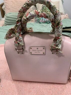kate spade pale pink dome satchel bag